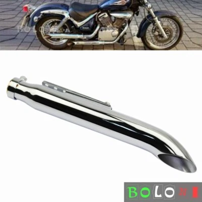 19" Motorcycle Exhaust Muffller Pipe for Harley Suzuki VL 125 800 1500 Intruder - Image 1 of 4