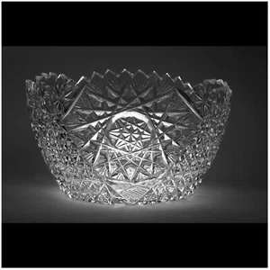 Türkisch geschliffen Kristall Schale Deko Sterne Knöpfe Weizenschliff Glas Made in Turkey - Bild 1 von 13