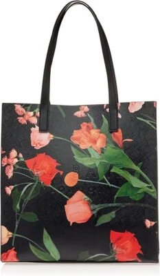 New Ted Baker Flircon Womens Floral Print Large Icon Tote bag - Faux Leather - Image 1 of 4