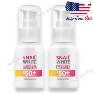 SNAIL WHITE Everyday Glow Facial Sunscreen 50g pack of 2 Pieces , Ship from USA - Picture 1 of 4