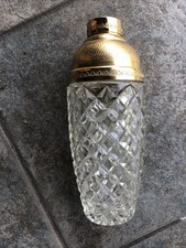 SHAKER AGITATORE BEVANDE COCKTAIL CRISTALLO MOLATO VINTAGE 1930