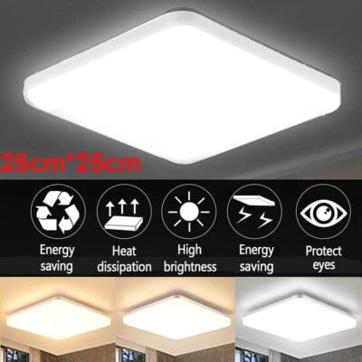 TANBURO Modern LED Ceiling Light Square Panel Down Lights Bathroom Kitchen Bedroom Lamp