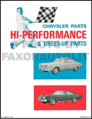 Performance Parts Book Barracuda Satellite Belvedere 1964 1965 1966 Plymouth - Image 1 of 1