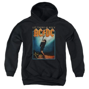 AC/DC Let There Be Rock Youth Pullover Hoodie Sweatshirt Black - Picture 1 of 2