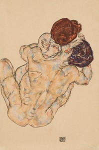 card Mann and Frau by Egon Schiele printed on 230gsm paper with envelope 