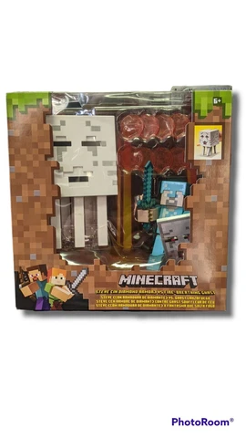 MINECRAFT STEVE IN DIMOND ARMOR VS FIRE-BREATHING GHAST BATTLE IN A BOX Cover