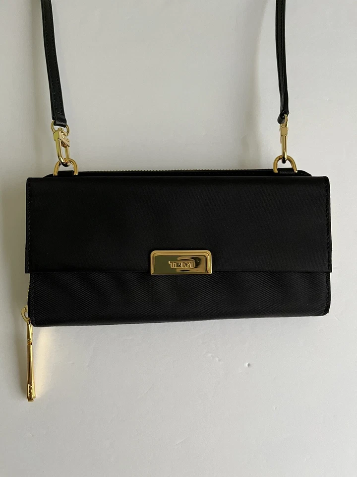 Tumi Vista Nylon Crossbody Black/Gold 142598-2693