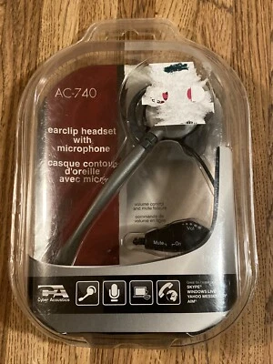 Cyber Acoustic AC-740 Hook Around-the-Ear Single Headset for Laptop Computer PC - Image 1 of 3
