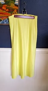 Alice + Olivia Stacey Bendet Neon Yellow Long Party Skirt Sz 12 Large L $265 - Picture 1 of 12