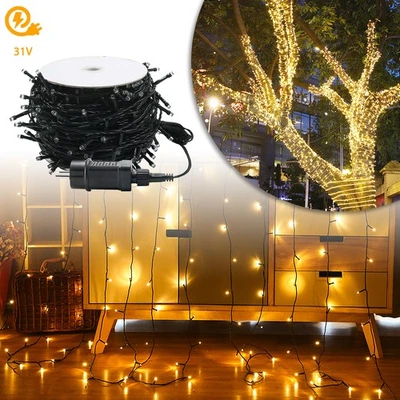 LED light chain 300-1000 LEDs Christmas light party warm white 8 modes IP44 DE - Image 1 of 4