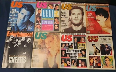 7 US MAGAZINE 1990 + 1 ENTERTAINMENT WEEKLY 1993 CHEERS MAGAZINE LOT  - Image 1 of 4