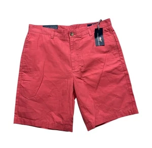 NEW Vineyard Vines Shorts Mens 32 Jetty Red Club Shorts 9" Inseam City Casual - Picture 1 of 12