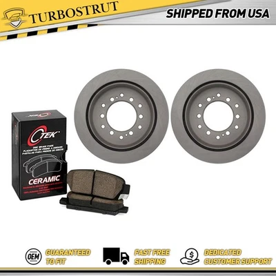 Kit de pastillas de freno y rotores originales centrados traseros para Lexus GX460 2011 2012 2014-2019 Foto 1 de 4