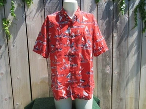 Reyn Spooner Red Sailboat Hawaiian Short Sleeve Button Up Shirt Men's Size XL - Picture 1 of 8