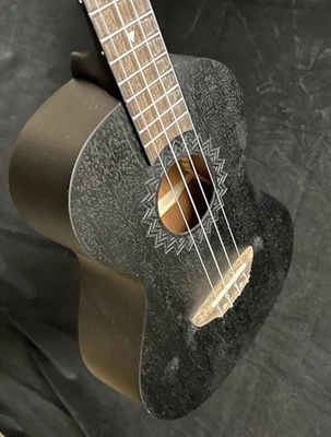 Luna Vintage Mahogany Tenor Ukulele - Black Satin - Image 1 of 4
