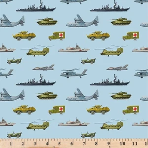 Letters From Home Transport Blue Patriotic C15612  Sale Quilt Fabric by Half Yd - Picture 1 of 3