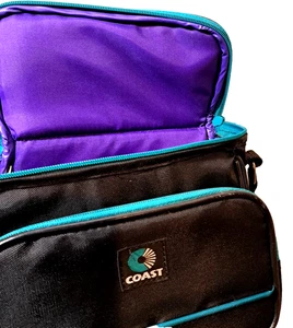 Vintage Coast Camera Bag Adjustable Strap Black Purple 9x6x5" Photography - Picture 1 of 7