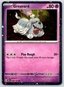 Greavard (Kosmos Holo) Houndstone ex Box 100/197 Pokemon Karte NM - Bild 1 von 2
