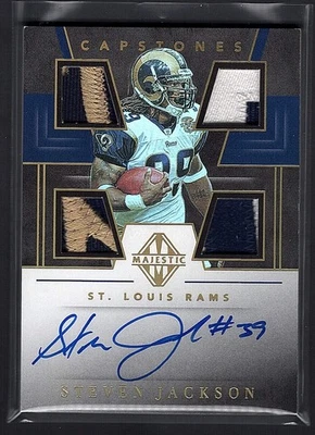 2019 Majestic Capstones Steven Jackson Quad Patch Auto 5/5 #CP-SJ - Image 1 of 2