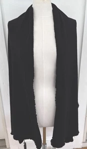 Sciarpa BERYLL in cashmere nero realizzata a mano da brave persone a Los Angeles nuova con etichetta - Foto 1 di 7