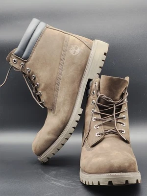 Timberland 6 pulgadas Premium Hombre Botas Negras Talla 12 Gamuza Impermeables Botas Nobuck Foto 1 de 4