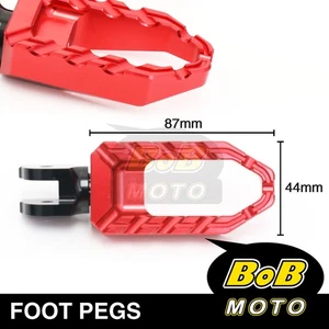For Triumph Trident 660 2021 CNC BUZZ Rider Front Foot Pegs RED - Picture 1 of 7