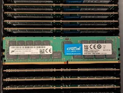 [NEW OEM] Crucial CT32G4RFD4266 32GB DDR4-2666 1.2V CL19 ECC Registered RDIMM - Image 1 of 4