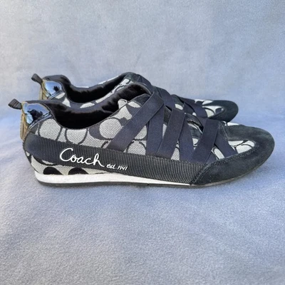 Zapatos sin cordones Coach Harmonie para mujer talla 8,5 negros grises firma A1251 Foto 1 de 4