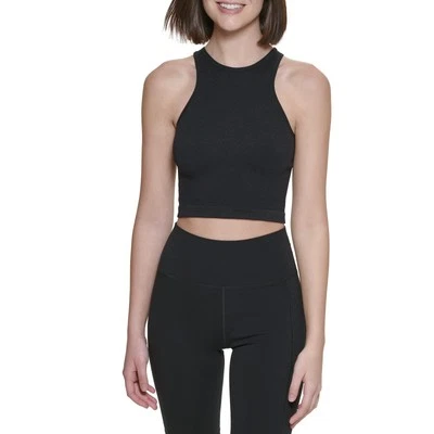 Calvin Klein Performance Women's Ribbed Crop Top Black S New - Image 1 of 2