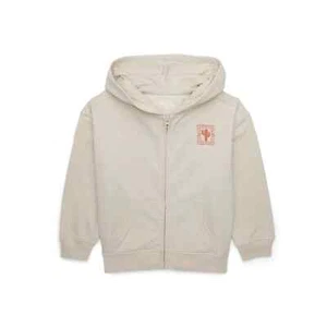 365 Kids by Garanimals Graphic Zip Hoodie with Long Sleeves, Ivory - Picture 1 of 3