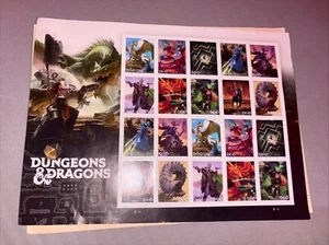 Collezione francobolli Dungeons And Dragons 2024, francobolli US Post Office Dnd, francobollo Dnd - Foto 1 di 2