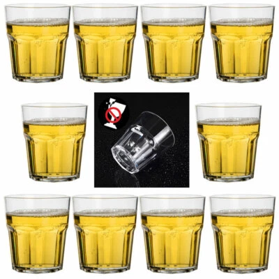 Impilabile Plastica Trasparente Asta Coppa Famiglia Drinkware Soda Booze Succhi - Immagine 1 di 4