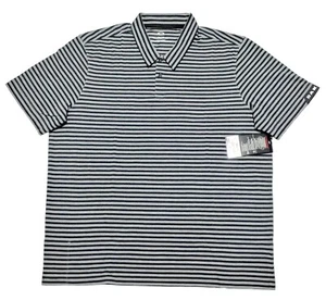 A03 $65 OAKLEY SPEED STRIPE POLO GOLF SHIRT MEN'S ATHLETIC GRAY COTTON TOP 2XL - Picture 1 of 8