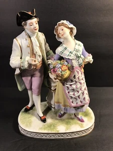 Antigua figura de porcelana real de Viena/marca azul colmena/Austria C. 1880 - Imagen 1 de 11
