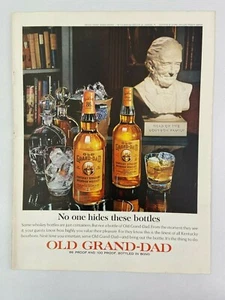 Old Grand Dad Bourbon Whiskey Magazine Ad 10.75 x 13.75 Winston Cigarettes - Picture 1 of 2