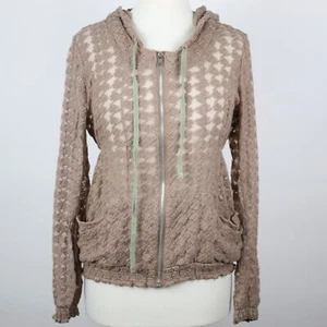 Sudadera con capucha URBAN MANGO texturizada de punto abierto con cremallera MEDIANA - Imagen 1 de 5