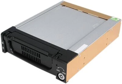StarTech.com Black Aluminum 5.25in Rugged SATA Hard Drive Mobile Rack Drawer - Image 1 of 4