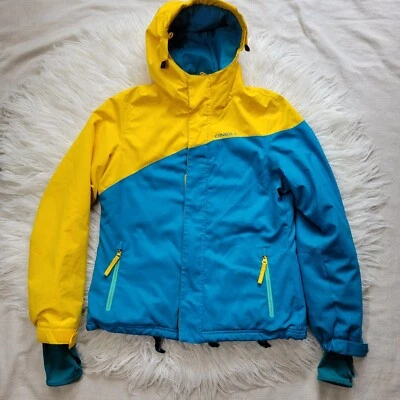 Chaqueta de esquí O’Neill Escape Series niña grande talla 12 regular impermeable amarillo azul Foto 1 de 4