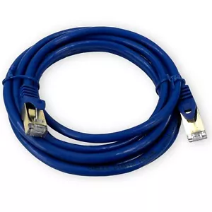 Cable Ethernet RJ45 blindado enchapado en oro 10 ft u/ftp cat 7 10 gigas parche de red - Imagen 1 de 7