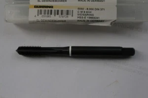 Guhring 5550 HSS-E M8 Metric Coarse White Ring Straight Flute Machine Tap - Picture 1 of 4