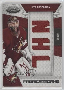 2010 Certified Fabric of the Game Die-Cut NHL Materials /25 Ilya Bryzgalov #IB