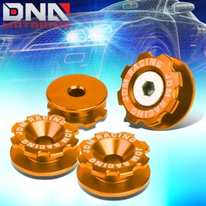 4Pcs Gear Style Quick Release Fasteners Bumper Trunk Fender Hatch Lids Orange - Bild 1 von 5