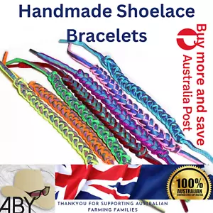 Shoelace wrist bands friendship sports team bracelets handmade - Picture 1 of 11