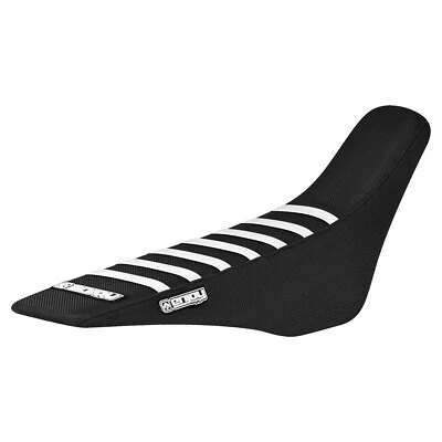 Honda CRF 150 R 2007-2024 pinza cubierta de asiento todo negro con costillas blancas #50 Foto 1 de 4