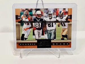 Randy Moss, Owens, Johnson, & Holt 2008 Donruss Classics Classic Quads 0003/1000 - Picture 1 of 3