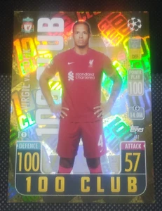 2021-22 Topps Match Attax UEFA Champions Europa #451 Virgil Van Dijk 100 Club - Imagen 1 de 6