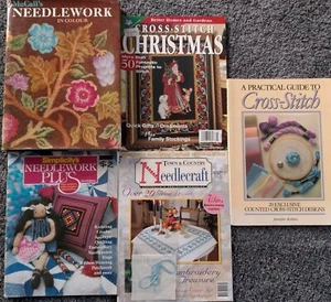 McCalls Needlework In Colour Vintage 1964 plus 4 Cross Stitch Books - Picture 1 of 10