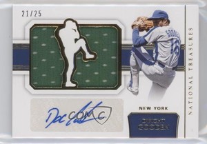 2018 National Treasures Signature Jumbo Die-Cut Gold /25 Dwight Gooden Auto