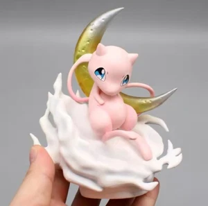 14cm Pokemon Anime Action Figure Mew on Moon Scene figurine action figure New - Picture 1 of 6