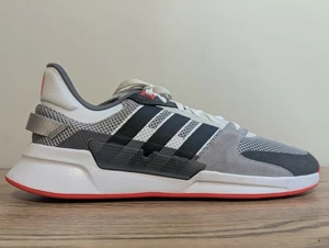 Adidas Run 90s Grau Solar Rot Herren Sportschuhe Komfort Größe 11,5 - Bild 1 von 14